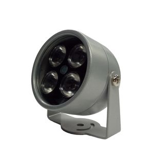 4 IR LED iluminador infrarrojo luz IR visión nocturna para cámaras de seguridad CCTV iluminación de relleno domo gris metálico impermeable