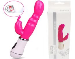 4 soorten konijn G-spot trillingen en rotatie body massage vibrator vrouwelijke seksspeeltjes volwassen sex producten voor vrouwen6501166