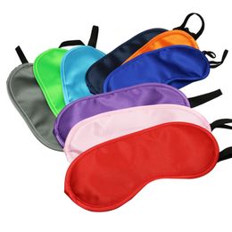 4 lagen slaapmasker polyester spons tint dutje dekking blinddoek masker voor slapende reizen zachte slaapmaskers 20 kleuren