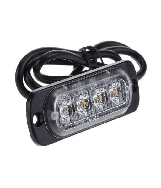 4 luces LED ultrafinas de posición lateral para camiones, lámpara de Flash estroboscópica, luz de advertencia de emergencia intermitente LED 2564660