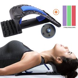 4 Level magnetische nek brancard tractie apparaat massagegereedschap kussens terug stretch fitness lumbale ondersteuning cervicale wervelkolom relief 240318