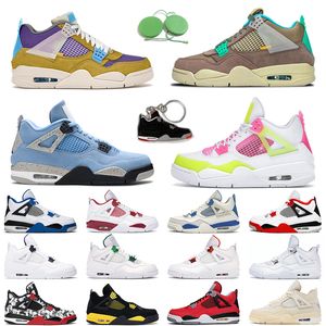 4 hommes femmes Chaussures de basket Lemon Pink White Oreo University Blue Red Thunder 4s Black Cat Green Glow mens trainer