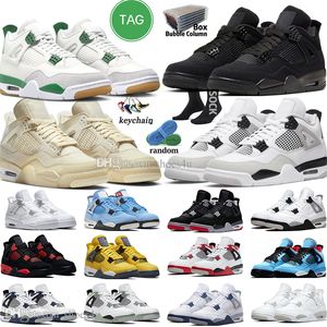 4 Hommes Chaussures de basket-ball pour femmes 4S Alternate Militaire Black Cat Toile Blanc Oreo Minuit Marine Université Bleu Saphir Pin Vert Taupe Haze Hommes Baskets De Sport