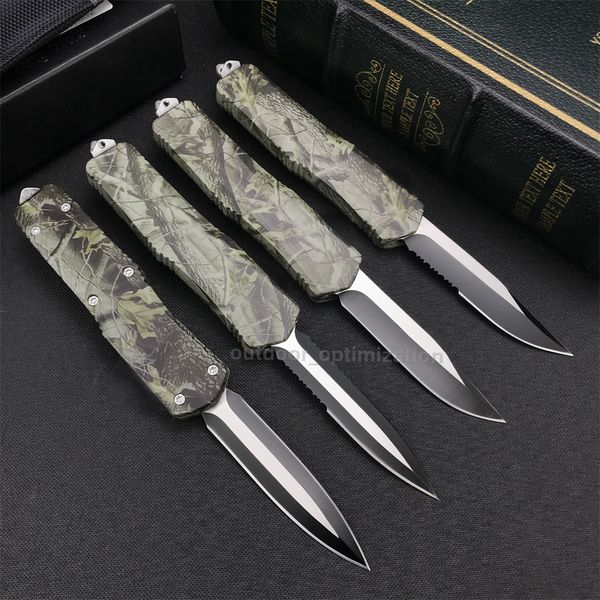 4 modelos Micro A07 Cuchillo automático 440C Hoja Camuflaje Mangos de aleación de zinc Al aire libre AUTO Caza Táctica Autodefensa Herramienta de mano Cuchillos UT85 C07 BM 3300