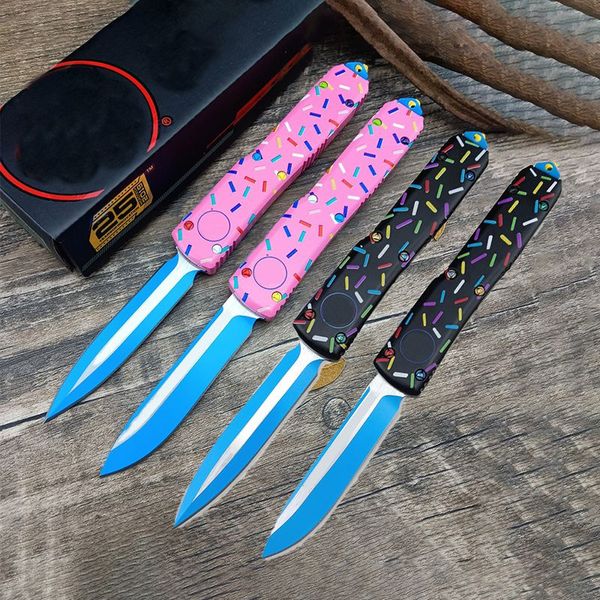 4 modèles Micro Exclusive Dessert Warrior Ultratech Donut Auto Couteau D2 Blade Handle Aluminium Outdoor Camping Hunting Defence Survival Pocket Knife AU / TO TOLL