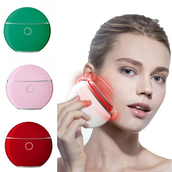 4 Modes Microcourant Visage Masseur Chaleur Vibration Facial Lifting Peau Serrer Gua Sha Grattage Massage Outil