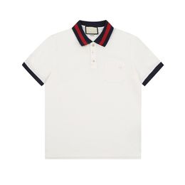 4 Nueva Moda Londres Inglaterra Polos Camisas Diseñadores para hombre Polos High Street Bordado Impresión Camiseta Hombre Verano Algodón Camisetas casuales # 207