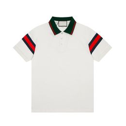 4 Nueva Moda Londres Inglaterra Polos Camisas Diseñadores para hombre Polos High Street Bordado Impresión Camiseta Hombre Verano Algodón Camisetas casuales # 1279