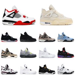 4 OG Fire Red zapatos de baloncesto hombres mujeres 4s navegar gato negro fresco gris blanco oreo para hombre entrenador zapatillas deportivas