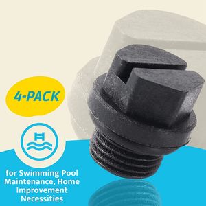 4-pack aftappluggen met O-ringen pompplug poolfilters vervanging pool afvoerpomp plug SPX1700FG voor hooidardpompen