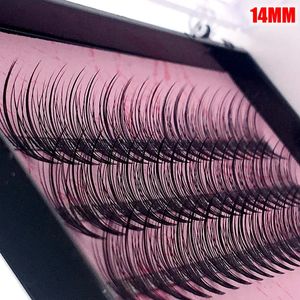 4 paquets/lot Pro 57 noeuds noirs coniques individuels faux cils Extension de maquillage des cils choisir 8mm 10mm 12mm 14mm L1604 240327