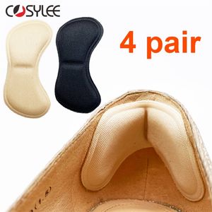  4 Pairs Heel Insoles Pads Patch Pain Relief Antiwear Cushion Feet Care Heel Protector Adhesive Back Sticker Shoes Insert Insole 220713