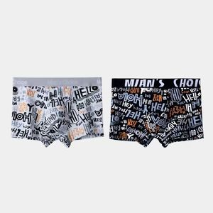 4 paires de sous-vêtements pour hommes en soie glacée grande taille été respirant boxers à séchage rapide adulte sexy taille moyenne boxer tête homme