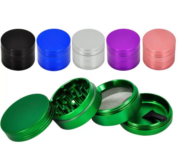 Diamètre 50 MM multicolores 4 pièces CNC broyeur en aluminium broyeur de tabac aimant épice broyeur Machine fumer tuyau accessoires