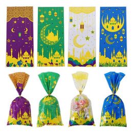 4 PC Geschenken Wrap Plastic Party Geschenk opbergtas 100 van de winkel Verkoop Geschenk kleurrijke cadeaubas Presenteert opslag Ramadan Decoratie Geschenk inpaktas Z0411