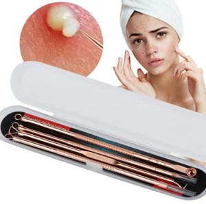 4 stks Acne Tweezer Comedo Machine Set Removal Pimple Needle Blackhead Remover Black Head Extractor Comedone Tool voor Lady Gratis verzending