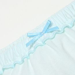4 pcs bébé filles vêtements décontractés à la ceinture élastique volant bord bowknot décor de couleur de couleur solide slip