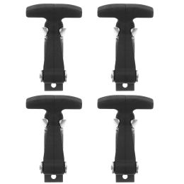 4 PCS CHOOD COOD ACTRIBLES T-poignée Locks accessoires Bar verrouillage verrouillage de porte Rubber Hasp flexible