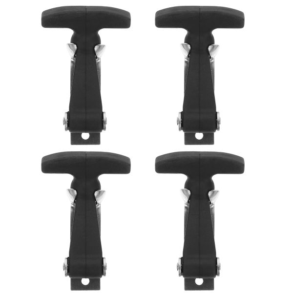 4 PCS CHOOD COOD ACTRIBLES T-poignée Locks accessoires Bar verrouillage verrouillage de porte Rubber Hasp flexible