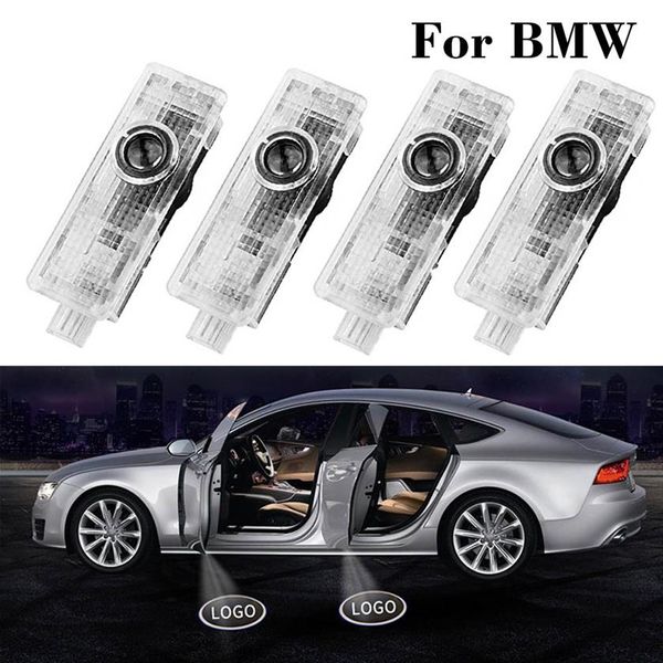 4 pièces Led bienvenue lumière voiture Logo fantôme porte lampe Laser projecteur Luces pour BMW X5 E70 E60 E90 F10 F20 X1 X3 E92 E87 3 5 7 Series250B