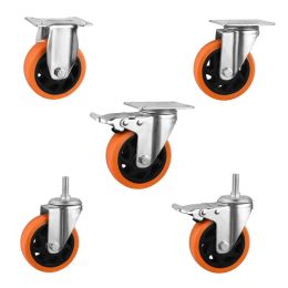 4 pc's/perceel 2.5/3/4/5 inch Medium Oranje Tonghua Casters Flight Case Cabinets Industrial Machine Equipment Rotate Universal Wheels