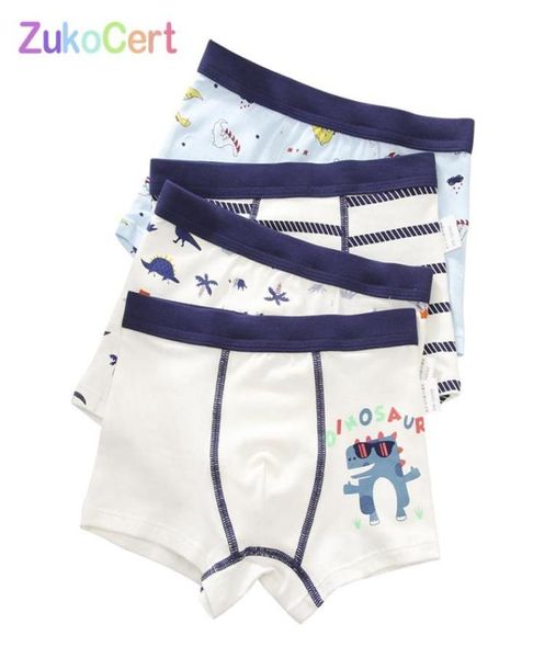 4 pièces / lot coton shorts garçons sous-vêtements enfants sous-vêtements boxer slips culotte dessin animé motif doux enfants 039s adolescent 4 LJ20091798879