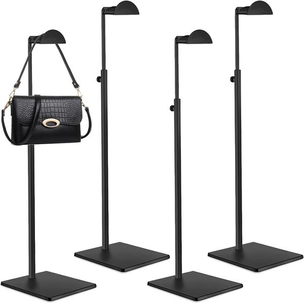 4 Piezas Soporte de Exhibición de Monederos Soporte de Exhibición de Bolsos de Acero Inoxidable Estante de Exhibición de Bolsas Ajustables Soporte para Bolsos para Mostrador de Tienda Decoración de Accesorios para el Hogar