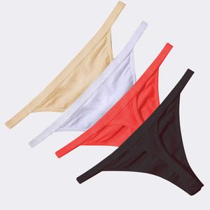 4 stks Sexy Dames Katoen G String Thongs Lage Taille Naadloze Vrouwelijke Onderbroek Comfortabele Dames Ondergoed Lingerie Y0823