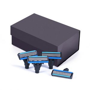 4 PCS Xiaomi Huanxing Men Razor Reemplace los cabezales de la afeitadora Mango de afeitado de 6 bordes alemán de alta calidad No incluido