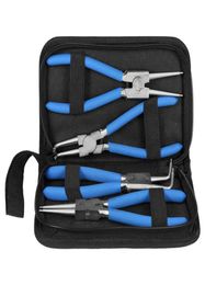 4 PCSLOT 7QUOT PLIERS SET Set Kit d'outils interne Bent Strait Snap Ring Circlip avec sac Ferramentas Multitool9263385