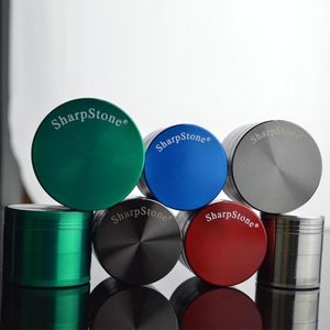 4 Stuk 50mm Sharpstone Kruid Grinder Zinklegering Roken Molen Tanden Kruiden Metalen Molen Tabak Roken Grinder 40mm 55mm 63mm Crusher