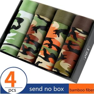 4 pièces Camo Men s Underwear Modal Men Boxer Shorts Plus Size Boxer hommes camouflage Boxer Homme Cueca Slip LJ201109