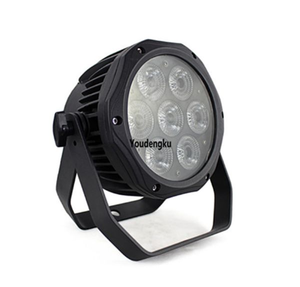 4 piezas caliente 7x18w 6in1 RGBWA UV led disco mini par luz rgbwa + uv led par 64