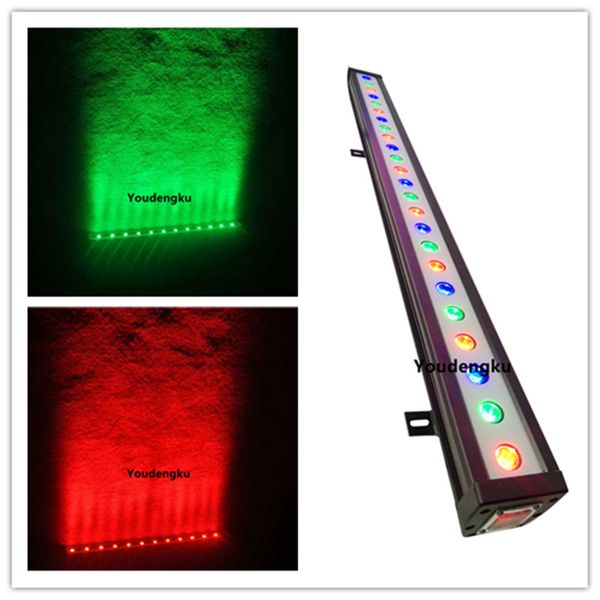 4 pezzi Outdoor IP65 Light 24x3w LED Wall Washer per l'illuminazione di facciate di edifici rgb led wall wash light