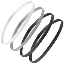 4 stuks massieve dikke niet-slip elastische sport buitenhoofdenbanden mannen oefenen haarbanden zweetbanden voor vrouwen L2405