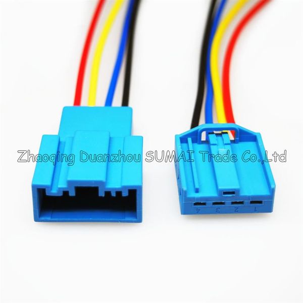 Conector automático de 4 pines 1719093-3 B, enchufe de altavoz de coche con cable de 17 AWG, enchufe de graves automático, conector eléctrico de coche para BMW Porsche, etc. 236Q