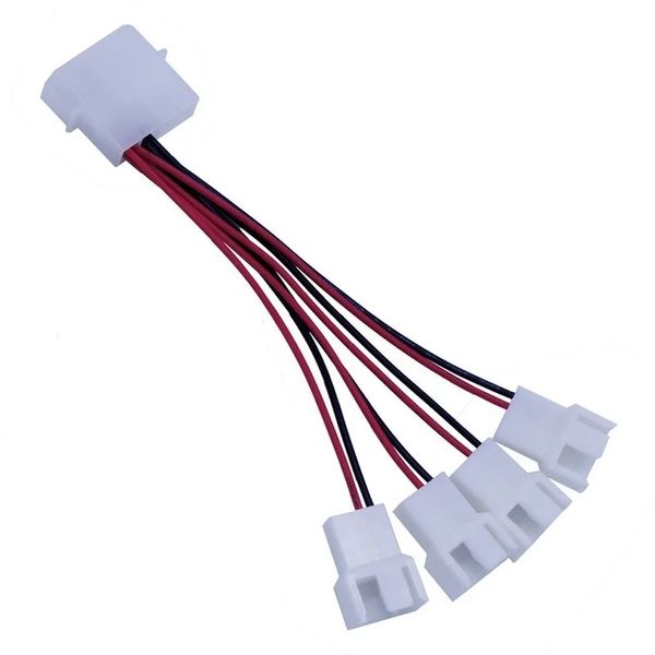 Conector de ventilador de CPU de ordenador de 4 pines a 3 pines, Cable de extensión de reducción de resistencia de refrigeración, Cable de línea de desaceleración para PC