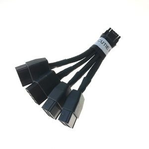 Cable de alimentación GPU para computadora PCI Express de 4 puertos y 8 pines a PCIE 5,0 16 pines 12VHPWR para tarjeta gráfica RTX4090 RTX4080