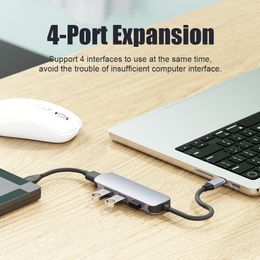 Adaptador Hub OTG de 4 puertos divisor USB 3,0 2,0 de alta velocidad para Lenovo Xiaomi Macbook Pro Air PC accesorios de ordenador