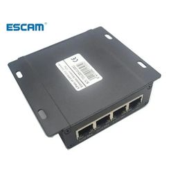 4 puertos IEEE8023AT 255W POE Extensor y repetidor para la cámara IP que extiende la distancia de transmisión más allá de 120 m con puertos LAN de 10/100m