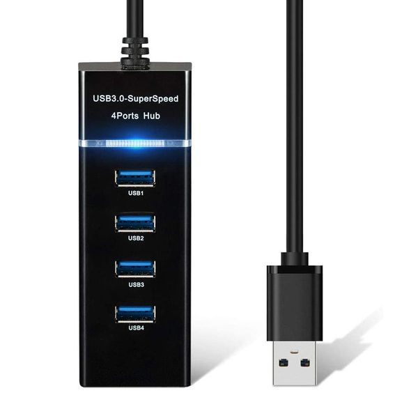 Adaptateur Hub USB 3.0 haute vitesse 4 ports Hub USB de données Ultra mince pour MacBook Mac mini iPad PC PS 4 5 lecteur Flash disque dur mobile USB 2.0