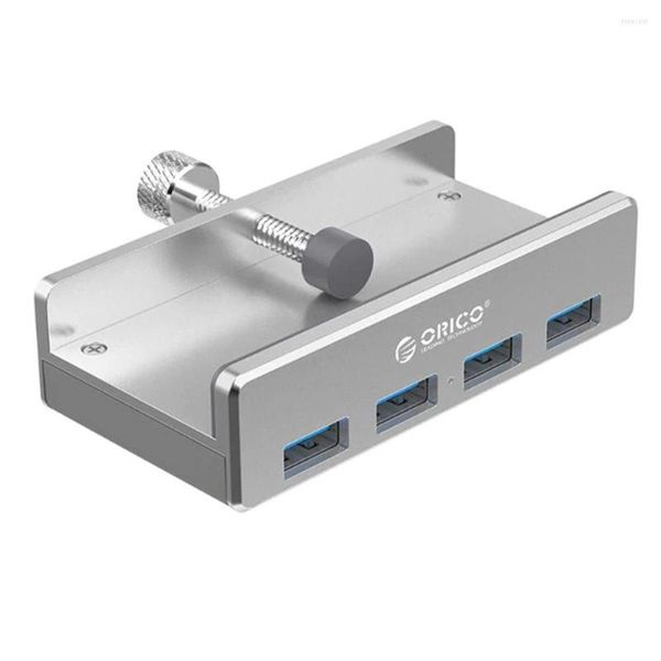 4-Port USB 3.0 Hubs Adaptateur Splitter Châssis En Alliage D'aluminium Clip Arrière Convertisseur Câble Périphériques D'ordinateur Portable