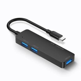 4-PORT USB HUB 3.0 Ultra Slim Data Hub Type-C Hub pour MacBook, Mac Pro / Mini, IMAC, Surface Pro, XPS, Notebook PC, USBC Hub