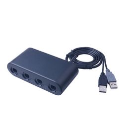 4 Poorten Converter voor Gamecube NGC -controllers USB -adapter voor Nintendo Wiiu PC N GC voor PC Game Accessoire 240411