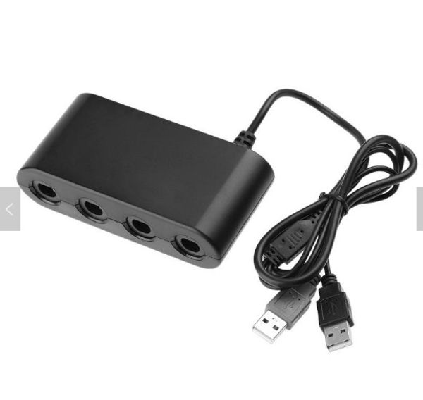 4 Ports pour adaptateur de contrôleur de jeu convertisseur Gamecube GC pour Nintendo Switch/Wii U/accessoires de jeu PC
