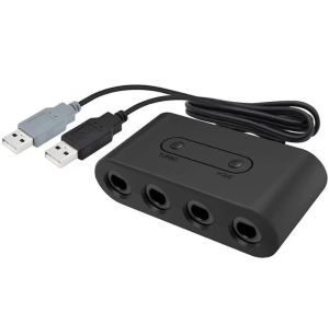 4 puertos para GC GameCube para Wii U PC USB Switch Game Controller Adapter Converter Super Smash Brothers