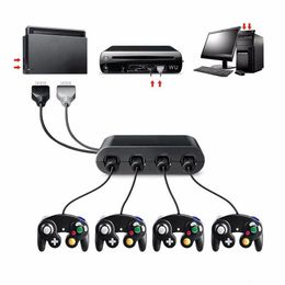 4 Ports Game Converter voor Gamecube GC -controller USB -adapter voor Nintend Switch NGC/WII U/PC STAR Fighting Drop 240411