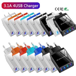 4 ports Multiport USB 3.0 chargeur mural chargeur rapide US EU adaptateur de prise pour Huawei iPhone 12 xiaomi tablette Portable voyage téléphone Mobile LL