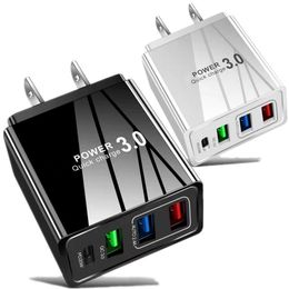 4 puertos PD Tipo C PD Cargadores AC Home Travel USB C Cargador de pared Adaptadores de corriente Enchufes de carga de alta velocidad para iPhone 11 12 13 14 15 Samsung Htc Teléfono Android PC