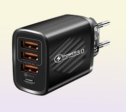 4 ports PD USBC AC CHARGERS HOME CHARGERS DE VOLAGE ADAPTATEURS PLUSEMENTS PLIGS HIGH SPEY POUR IPhone 13 Samsung HTC Android Phone PC W1208972